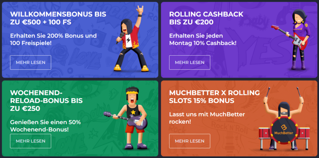 Rolling Slots Casino Bonusangebot
