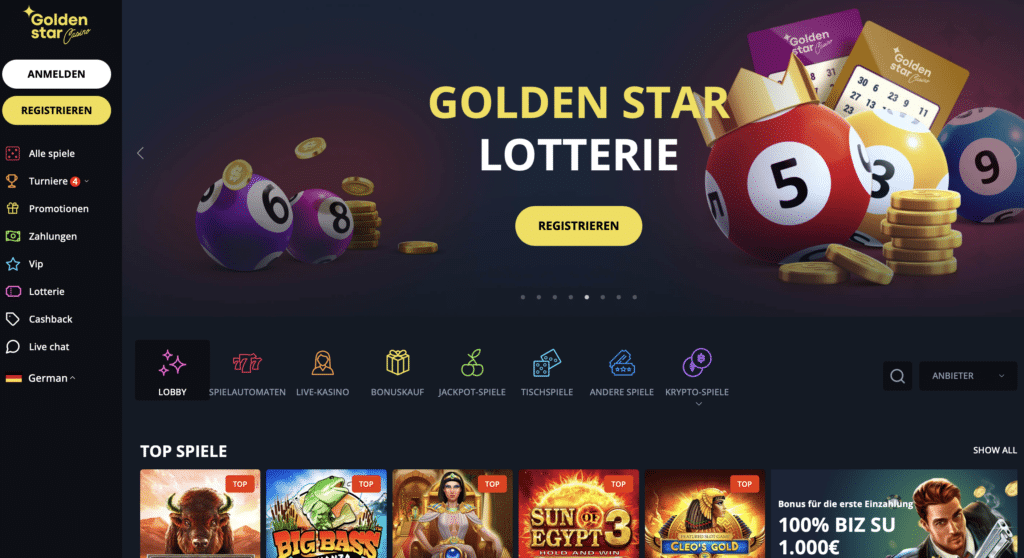 Golden Star Casino Start seite